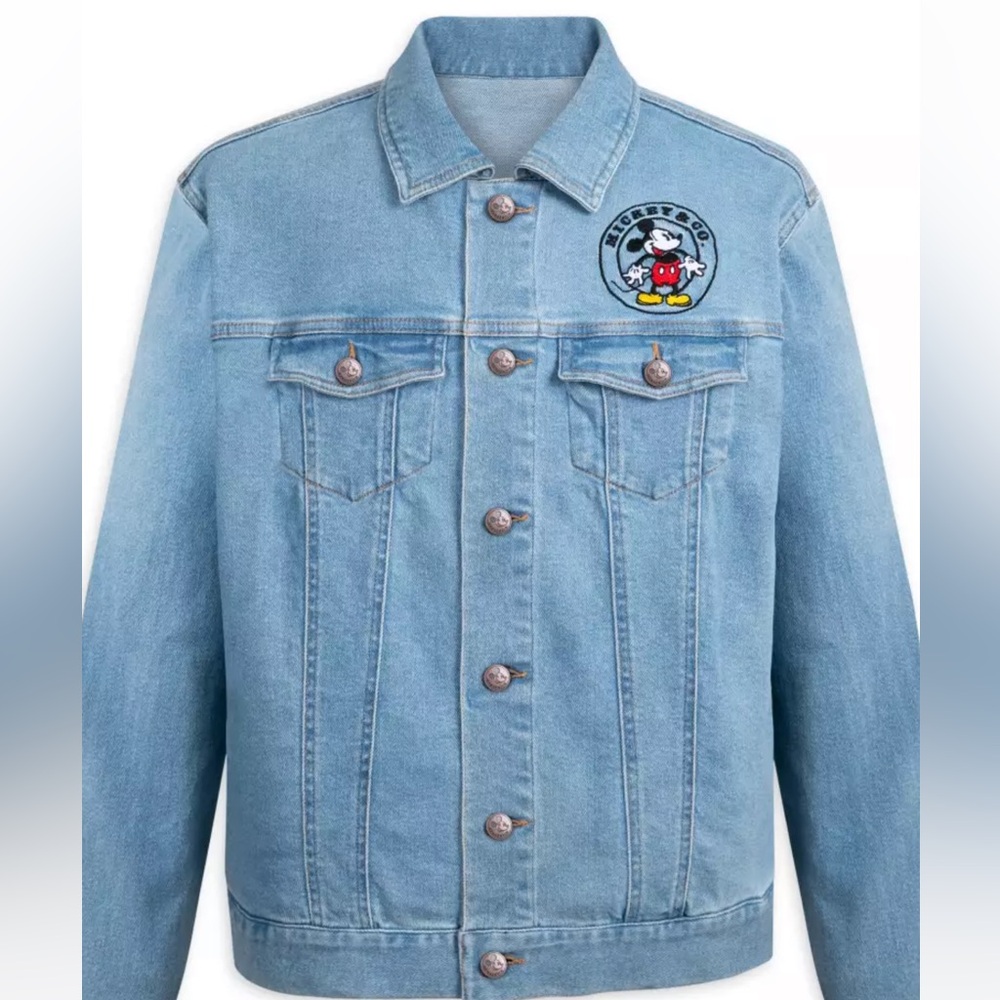Disney Mickey  Denim Jacket with Embroidered Patch